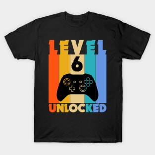 Level 6 Unlocked Funny Video Gamer Birthday Novelty T-Shirt T-Shirt